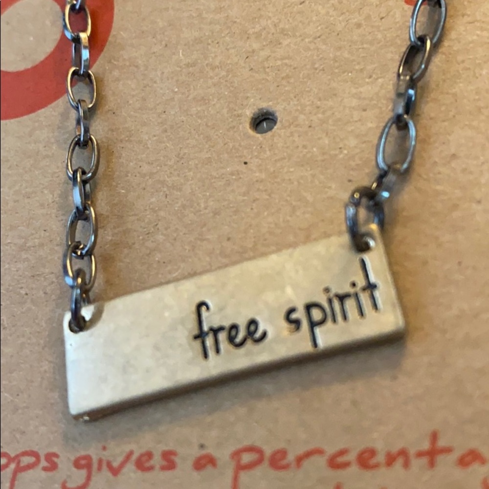 1 LEFT - NEW “free spirit” etched bar necklace - Picture 3 of 6